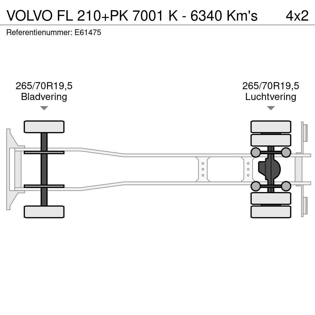 Volvo FL 210+PK 7001 K - 6340 Km's Priekabos su tentu