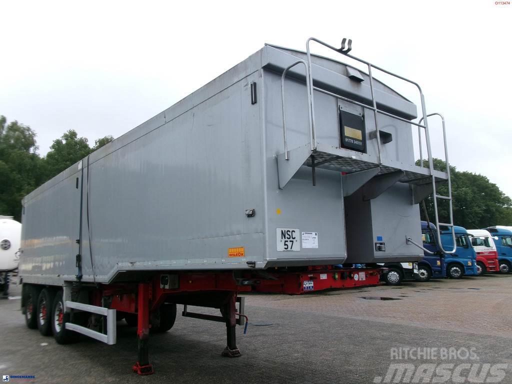 Wilcox Tipper trailer alu 55 m3 + tarpaulin Savivartės puspriekabės