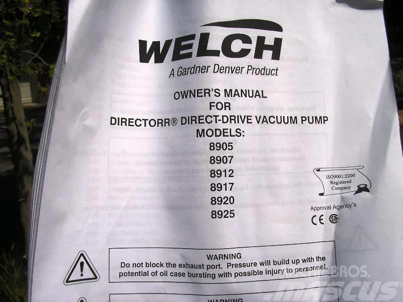 Welch Vacuum Technology 8905 Filtravimo įranga