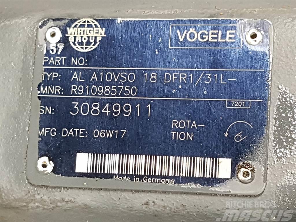 Vögele -Rexroth A10VSO18DFR1/31L-PSC12N-Load sensing pump Hidraulikos įrenginiai