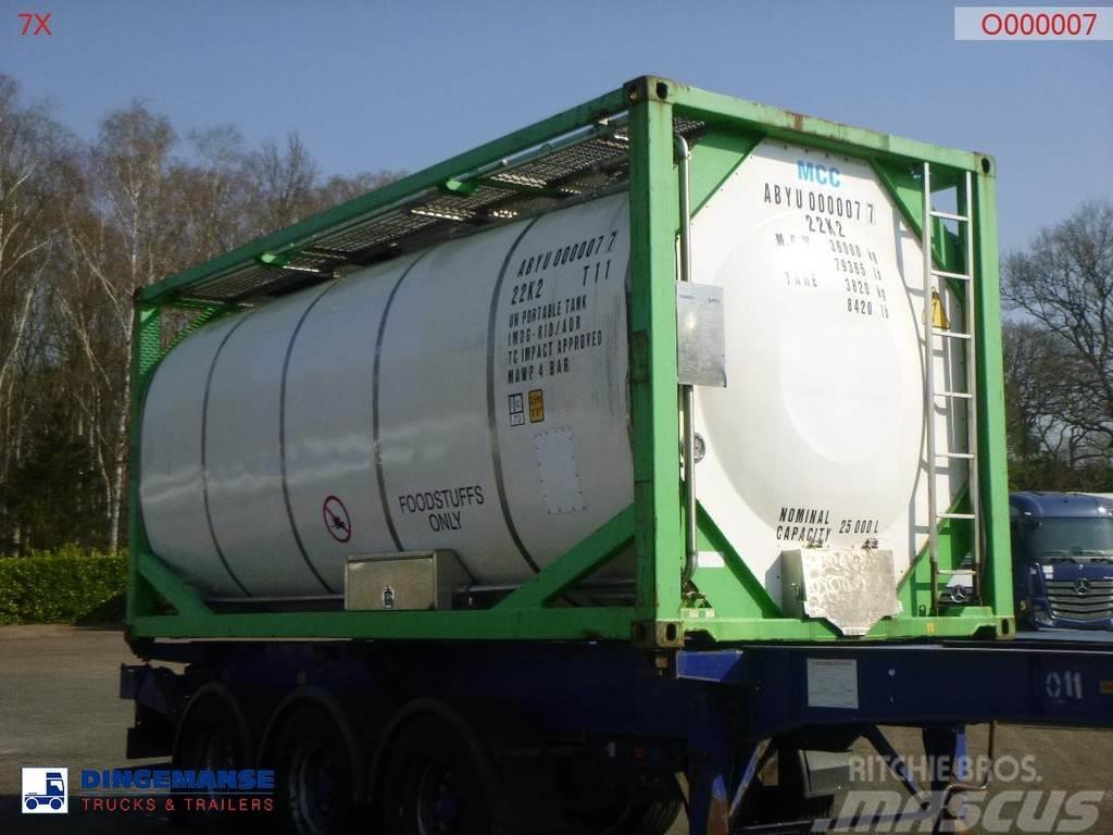  Danteco Food tank container inox 20 ft / 25 m3 / 1 Konteinerinės cisternos