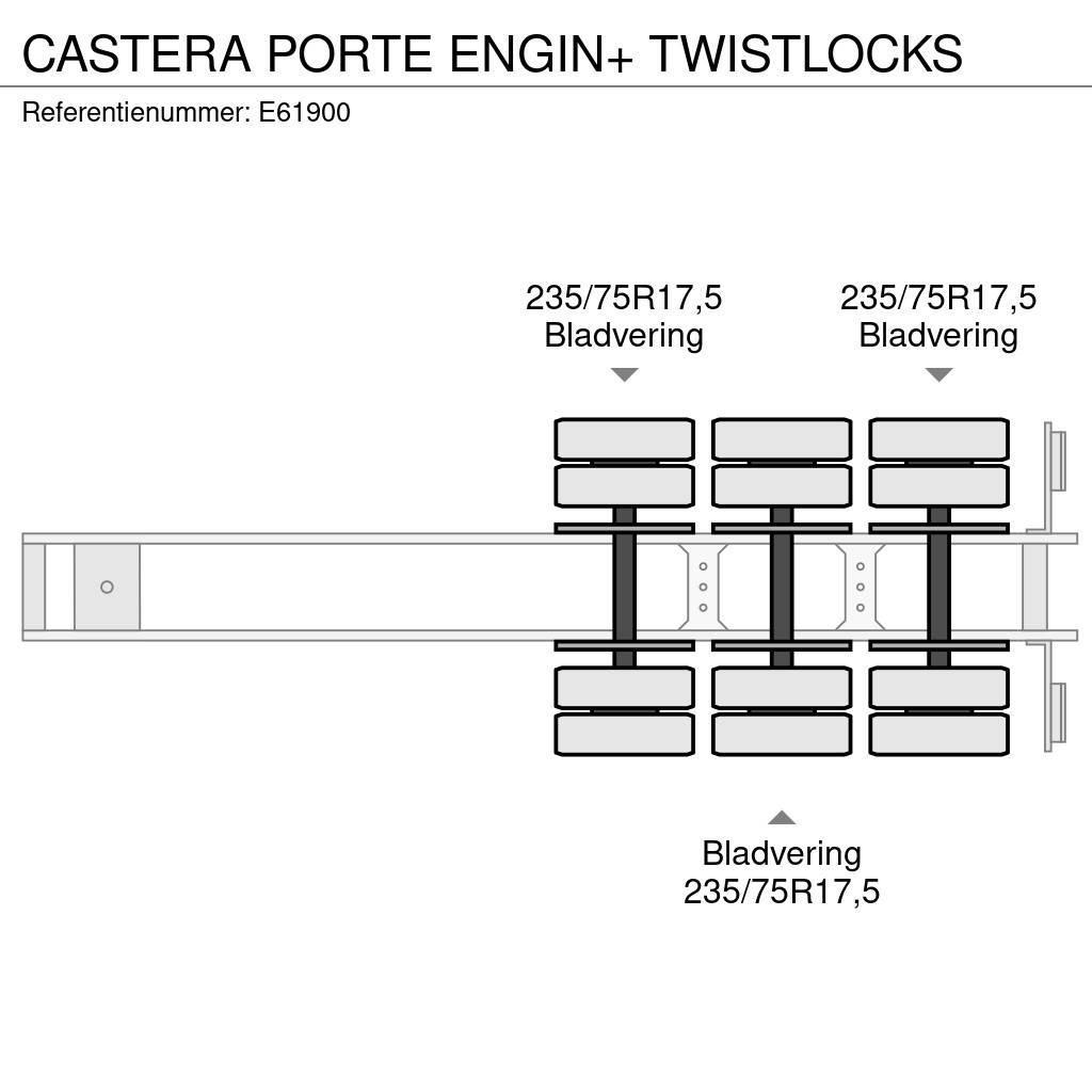 Castera PORTE ENGIN+ TWISTLOCKS Žemo iškrovimo puspriekabės