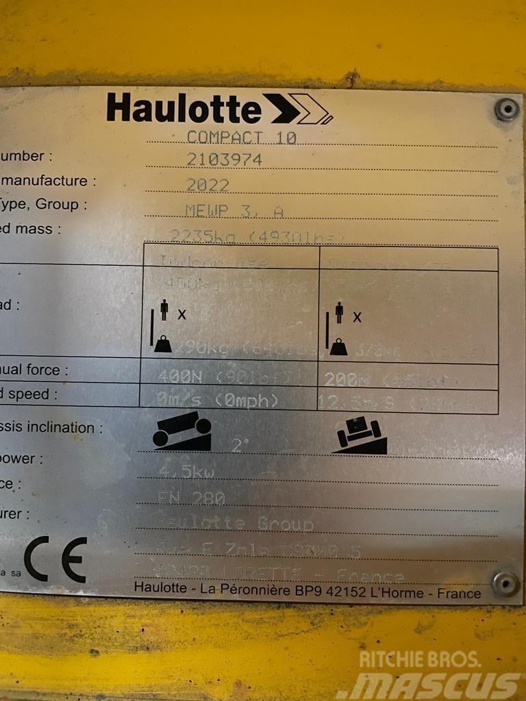 Haulotte Compact 10 Žirkliniai keltuvai
