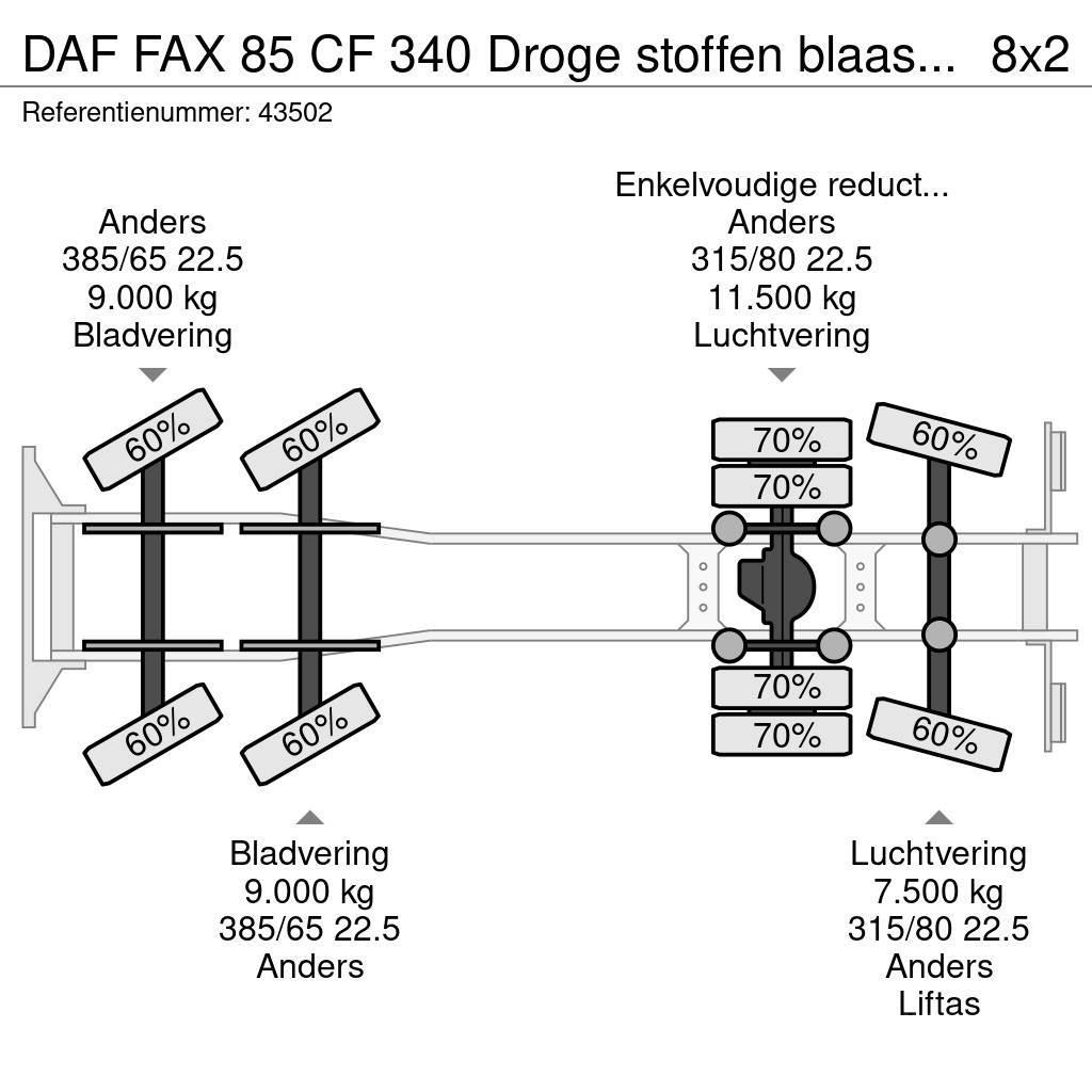 DAF FAX 85 CF 340 Droge stoffen blaas installatie Just Kombinuotos paskirties / vakuuminiai sunkvežimiai