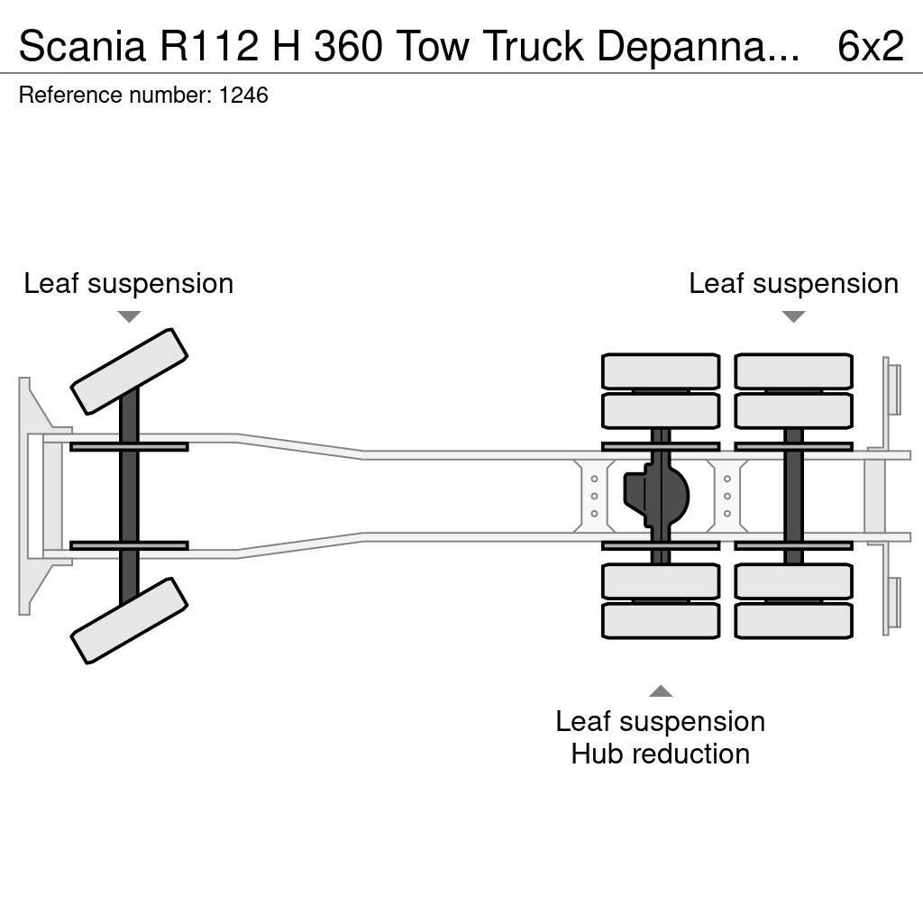 Scania R112 H 360 Tow Truck Depannage Crane Winch Remote Pagalbos kelyje automobiliai