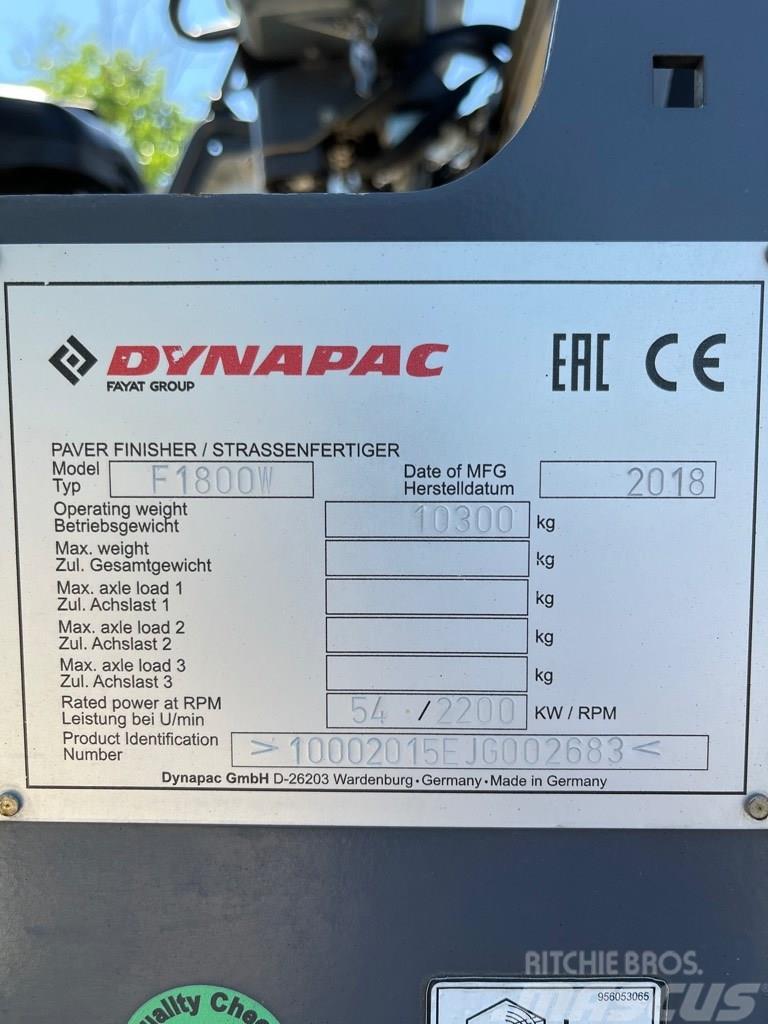 Dynapac F 1800 W Asfalto klotuvai