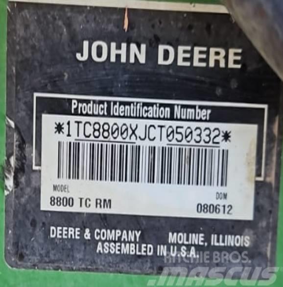 John Deere 8800 TC RM TerrainCut Sodo traktoriukai-vejapjovės