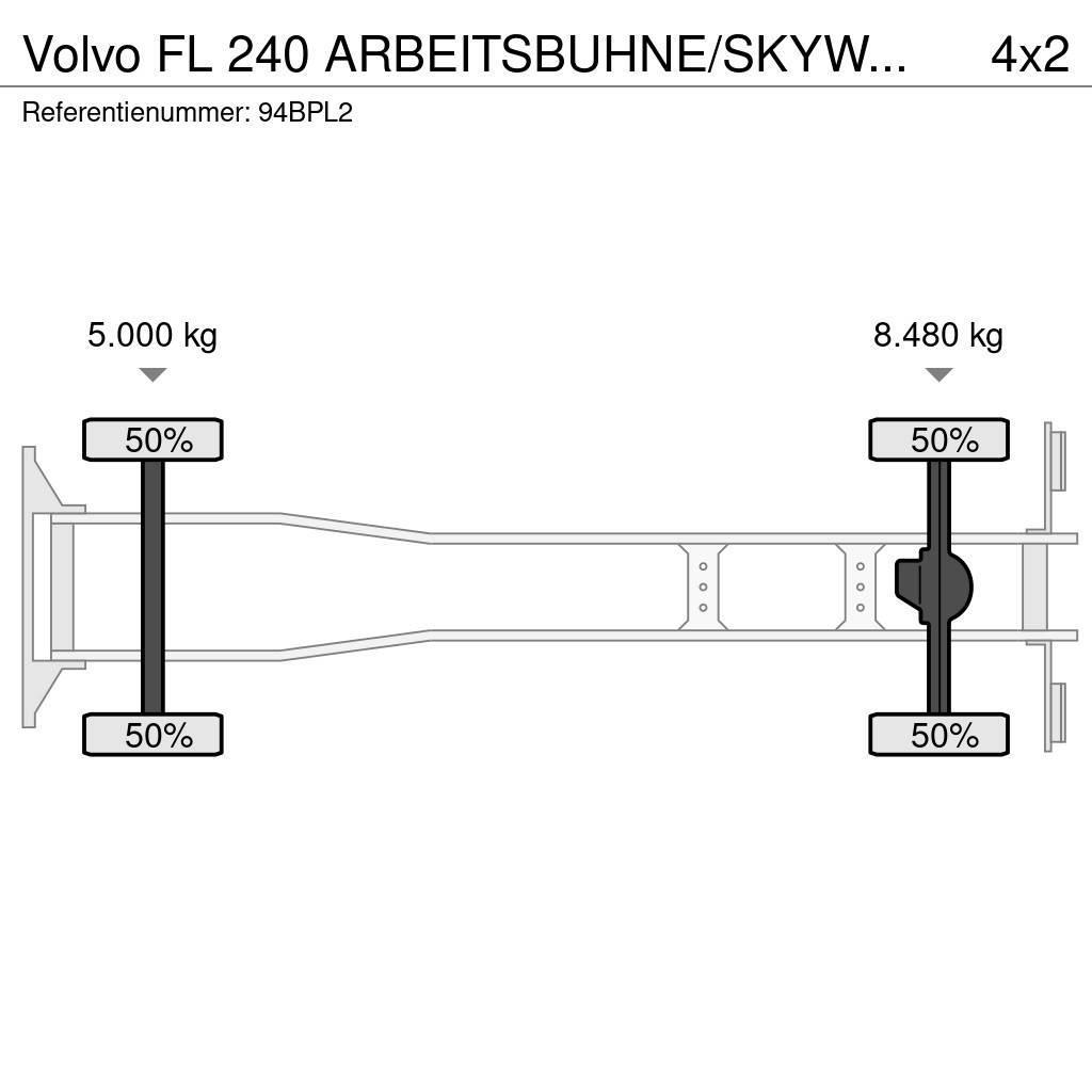 Volvo FL 240 ARBEITSBUHNE/SKYWORKER/17.5m Ant vilkikų montuojamos kėlimo platformos