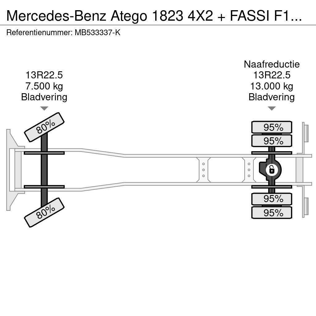 Mercedes-Benz Atego 1823 4X2 + FASSI F110A.21 + TIPPER - MANAUL Visureigiai kranai