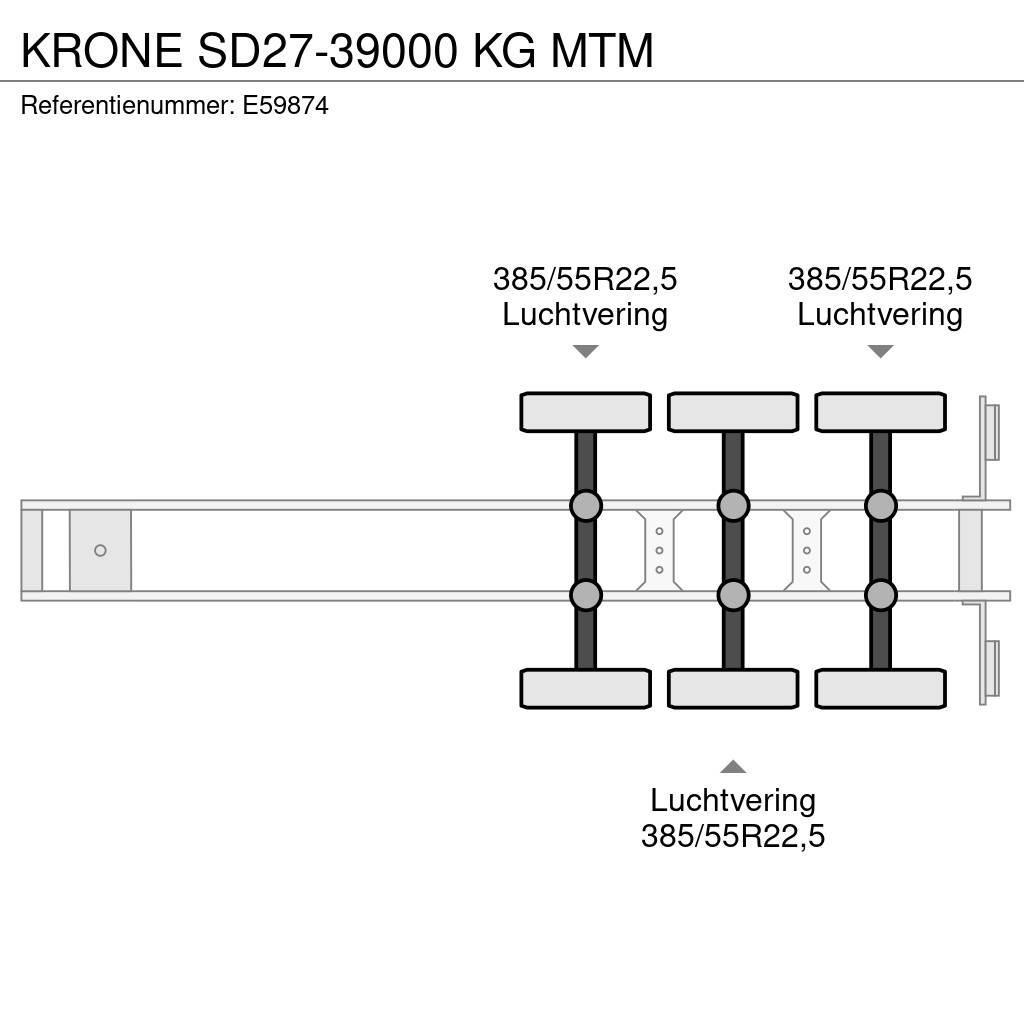 Krone SD27-39000 KG MTM Bortinių sunkvežimių priekabos su nuleidžiamais bortais