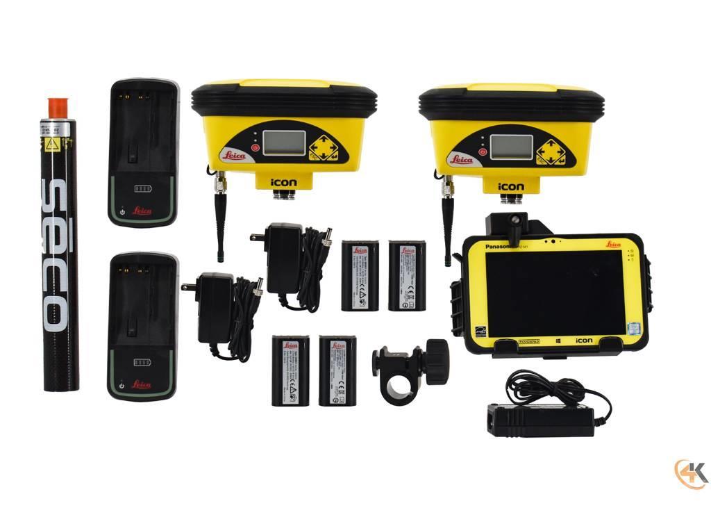 Leica iCON Dual iCG60 900MHz Base/Rover GPS w/ CC80 iCON Kiti naudoti statybos komponentai