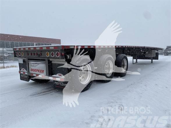Doepker TRIDEM FLATDECK Bortinių sunkvežimių priekabos su nuleidžiamais bortais
