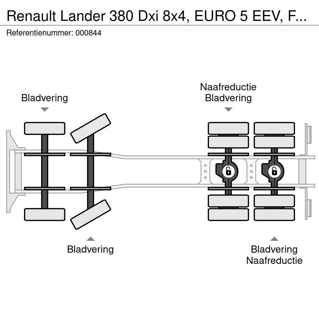 Renault Lander 380 Dxi 8x4, EURO 5 EEV, Fassi, Remote, Ste Platformos/ Pakrovimas iš šono