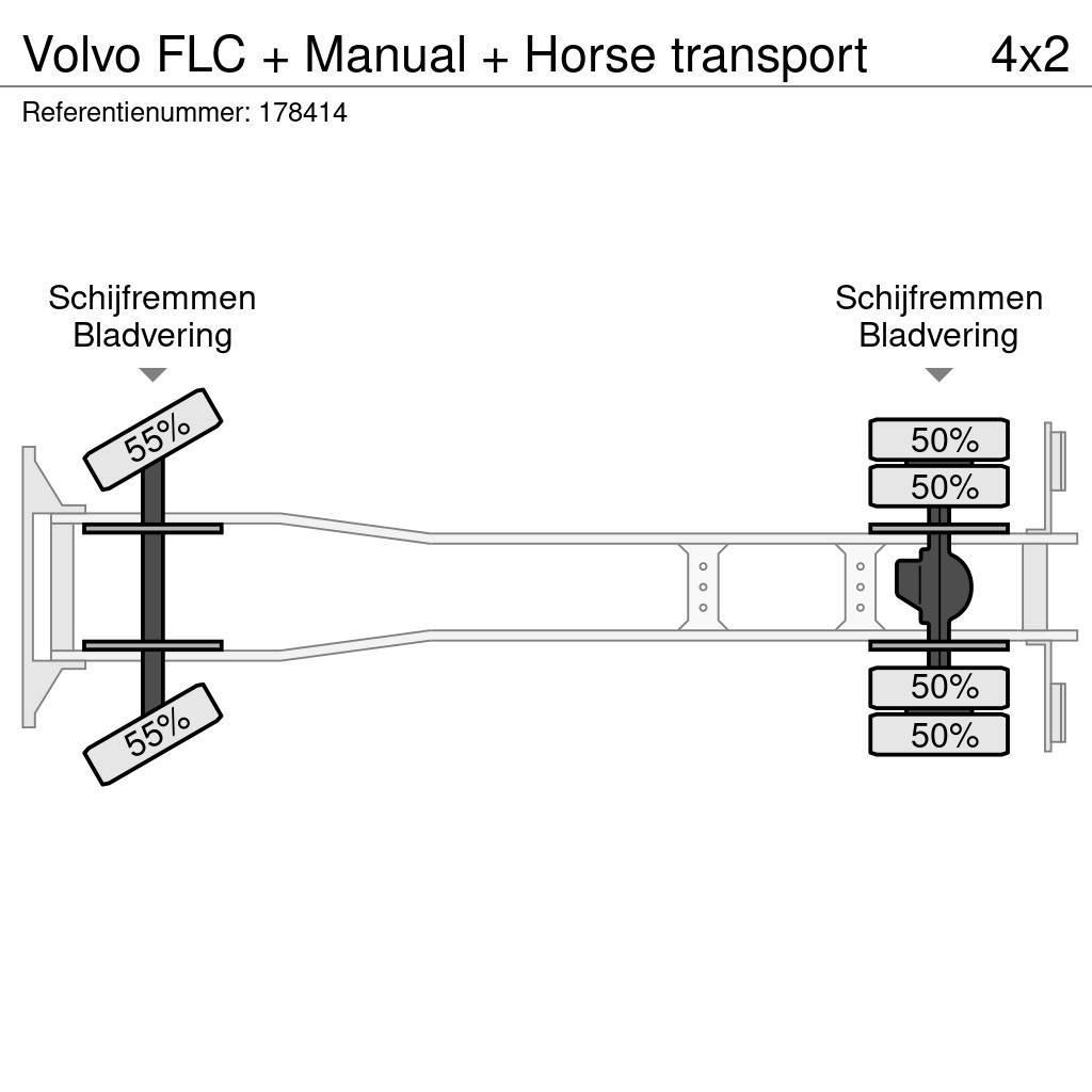 Volvo FLC + Manual + Horse transport Gyvulių pervežimo technika