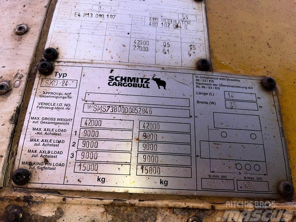 Schmitz Cargobull SKO 24 BOX L=13571 Dengtos puspriekabės