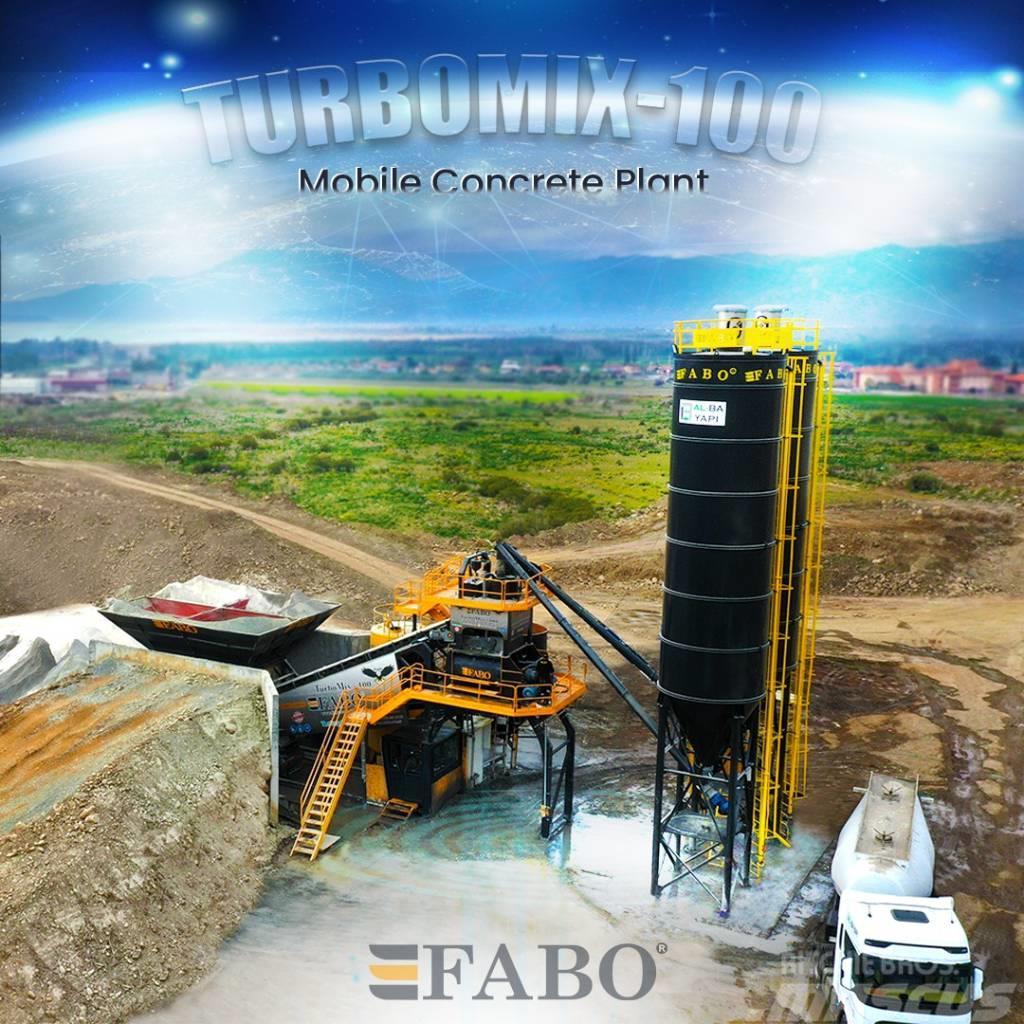  TURBOMIX-100 Mobile Concrete Batching Plant Priedai