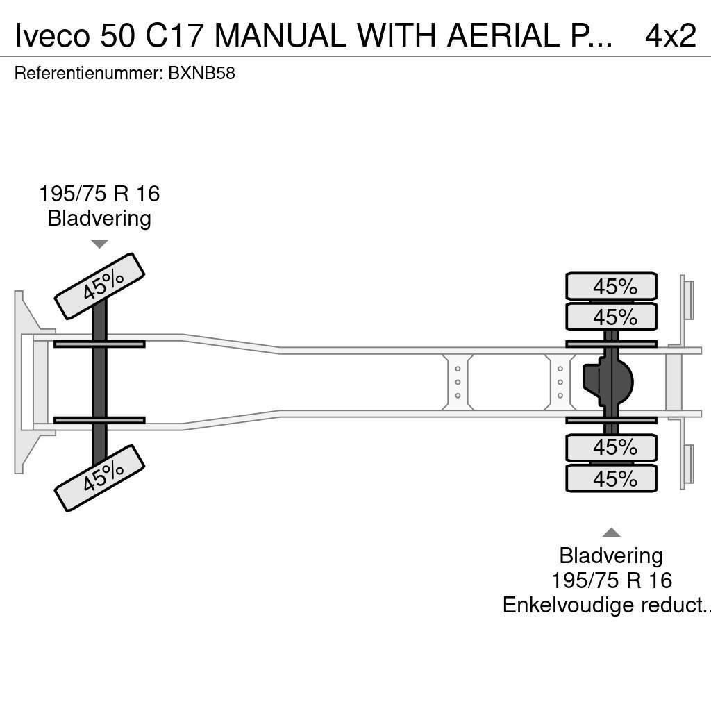 Iveco 50 C17 MANUAL WITH AERIAL PLATFORM Ant vilkikų montuojamos kėlimo platformos