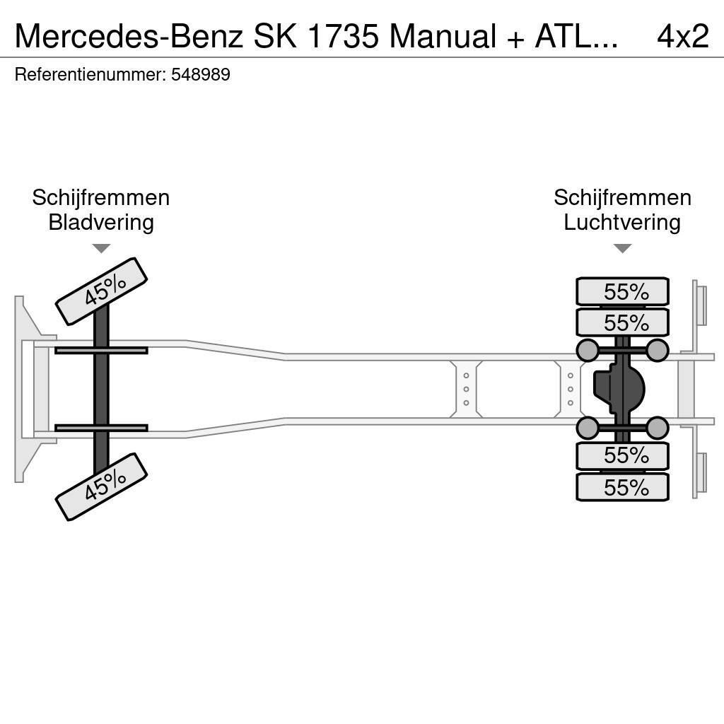 Mercedes-Benz SK 1735 Manual + ATLAS Crane + low KM + Euro 2 man Visureigiai kranai