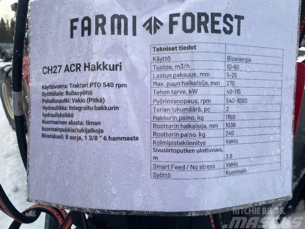 Farmi Forest CH27 Medienos smulkintuvai
