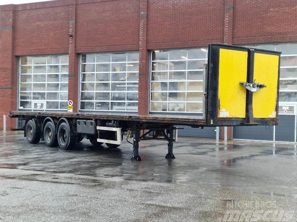  M&V 3 axle - Steering axle - Forklift connection - Bortinių sunkvežimių priekabos su nuleidžiamais bortais