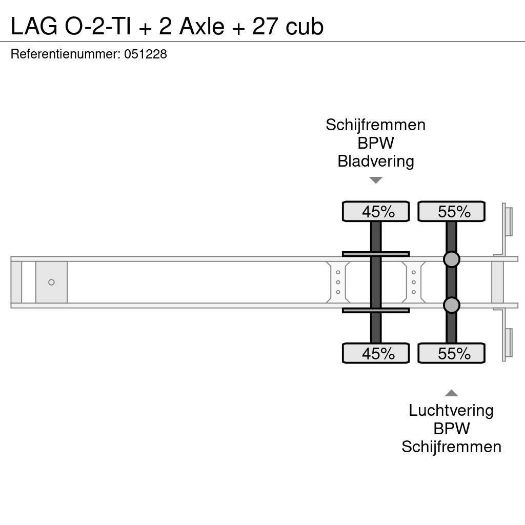 LAG O-2-TI + 2 Axle + 27 cub Savivartės puspriekabės