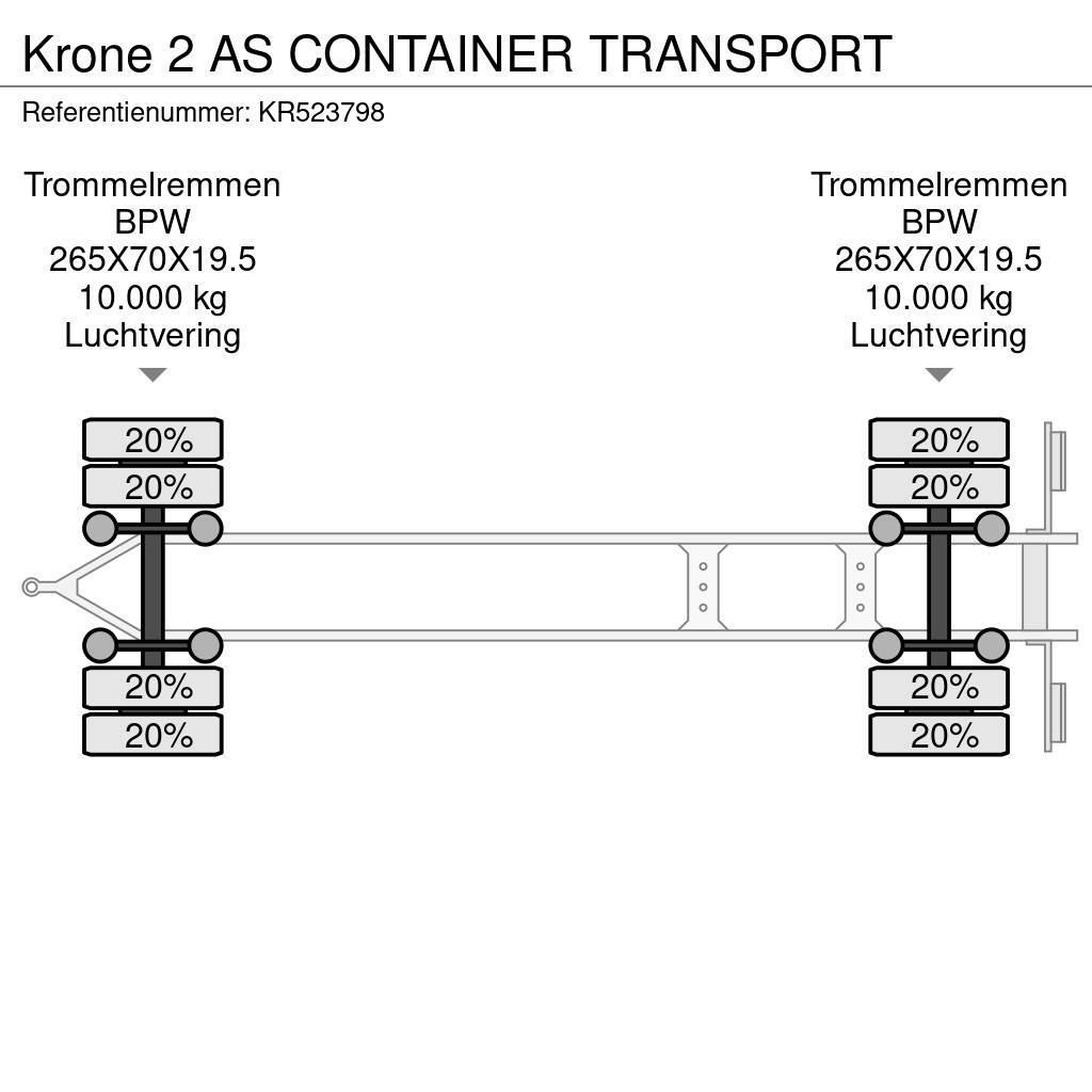 Krone 2 AS CONTAINER TRANSPORT Konteinerių priekabos