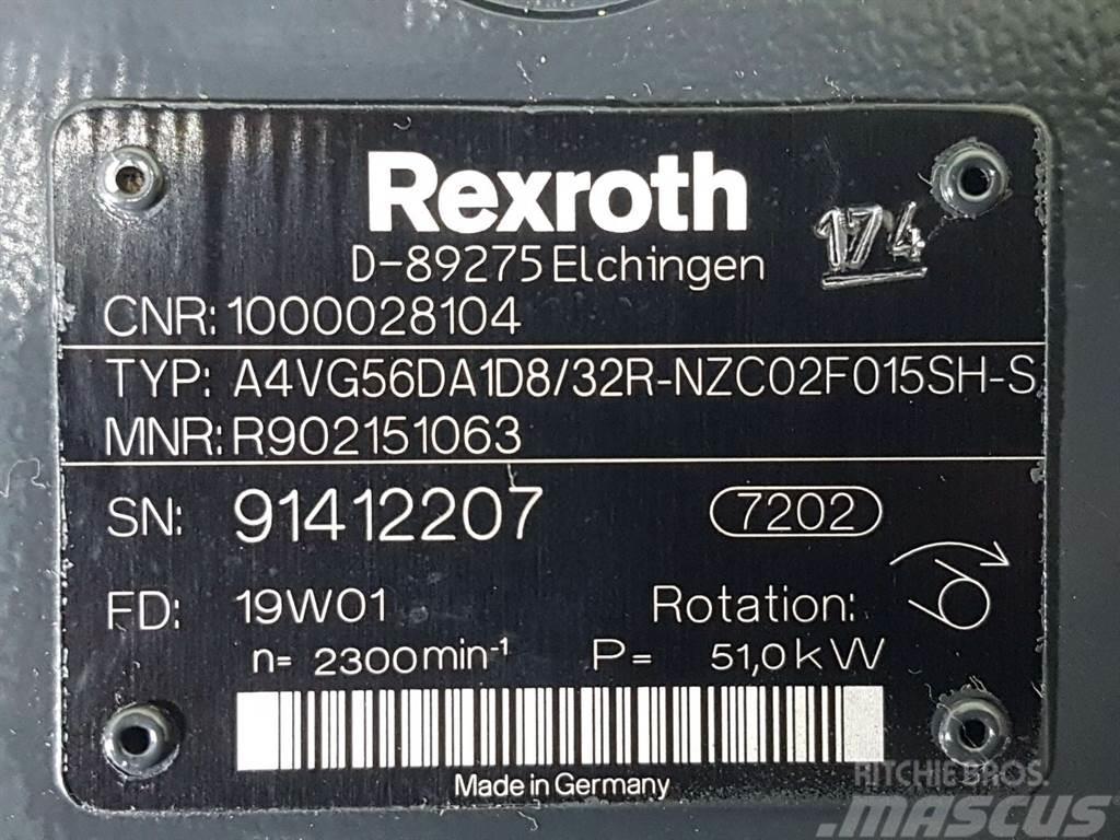 Wacker Neuson 1000028104-Rexroth A4VG56-Drive pump/Fahrpumpe Hidraulikos įrenginiai