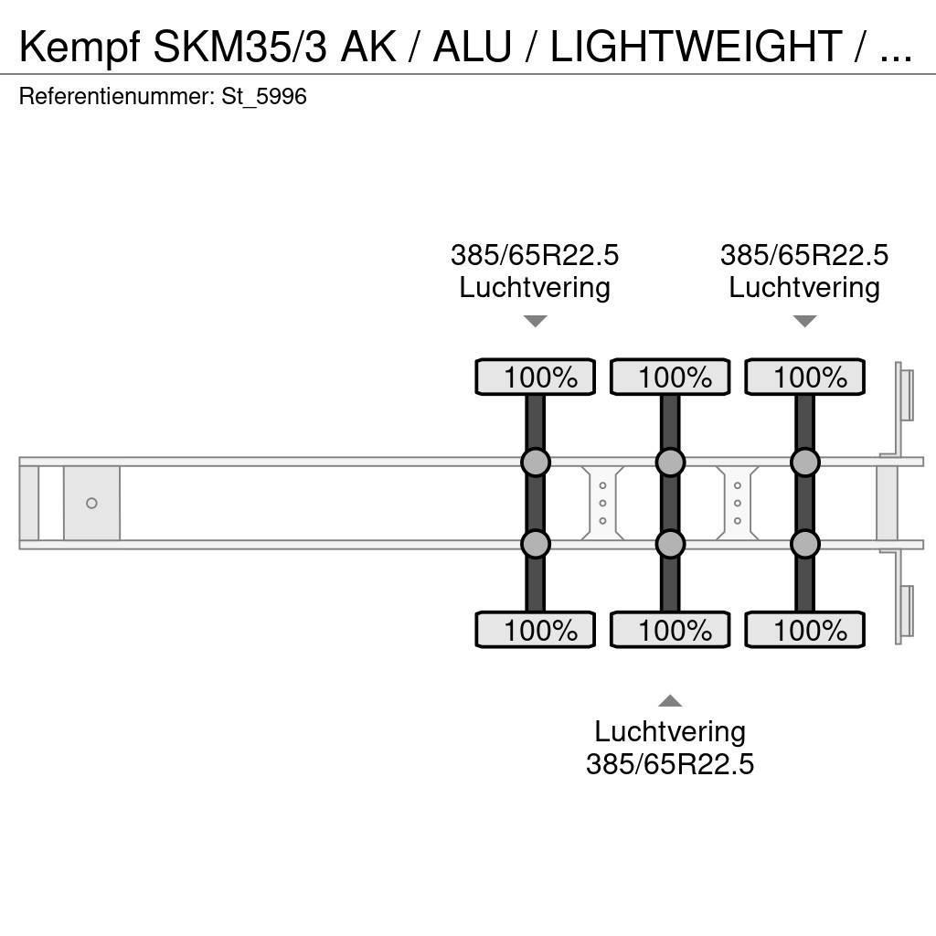 Kempf SKM35/3 AK / ALU / LIGHTWEIGHT / 29M3 / LIFT AXLE Savivartės puspriekabės