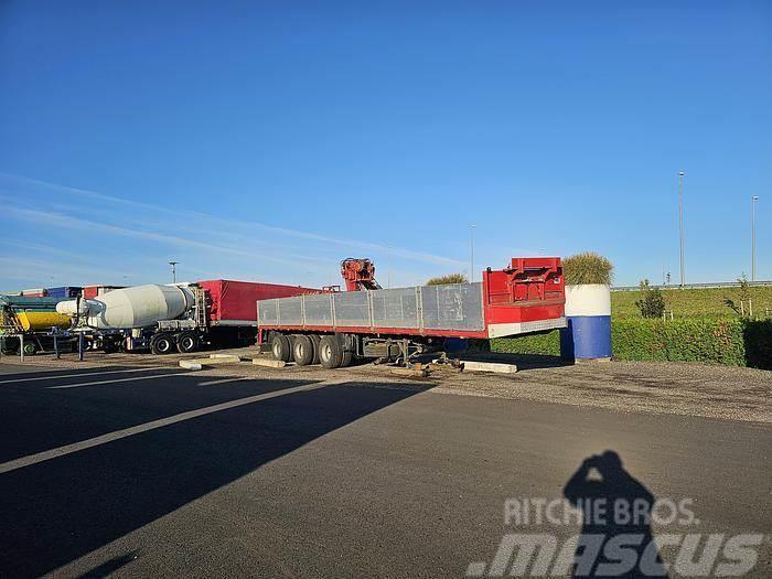 Floor Flo 17-30-N | 3 axle brix trailer with krane | ste Bortinių sunkvežimių priekabos su nuleidžiamais bortais
