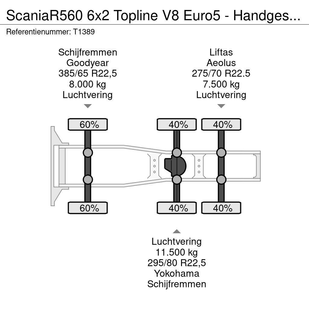 Scania R560 6x2 Topline V8 Euro5 - Handgeschakeld - Vollu Naudoti vilkikai