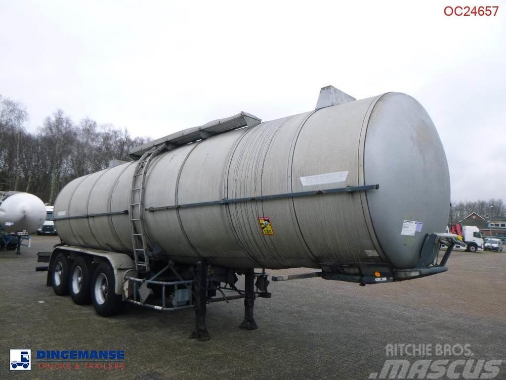 Trailor Heavy oil / bitumen tank steel 31.1 m3 / 1 comp Cisternos puspriekabės