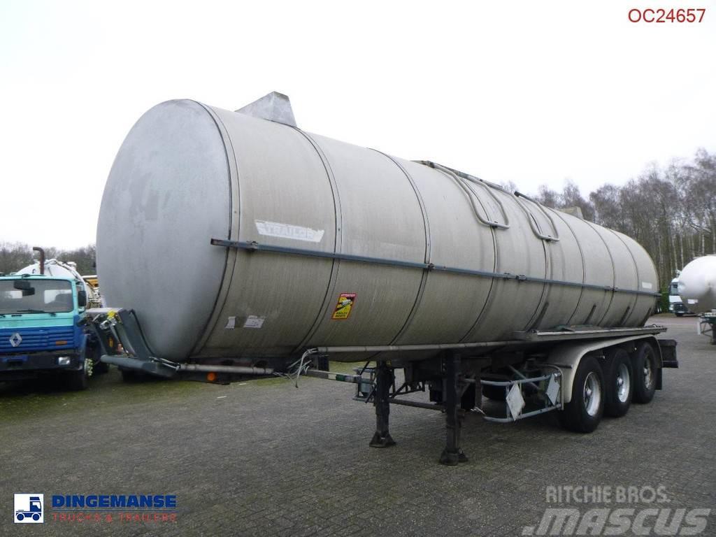 Trailor Heavy oil / bitumen tank steel 31.1 m3 / 1 comp Cisternos puspriekabės