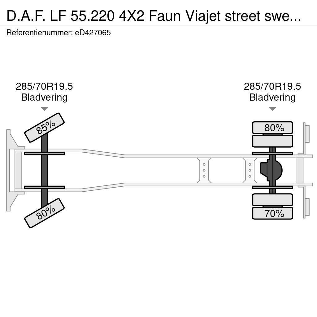 DAF LF 55.220 4X2 Faun Viajet street sweeper Kombinuotos paskirties / vakuuminiai sunkvežimiai