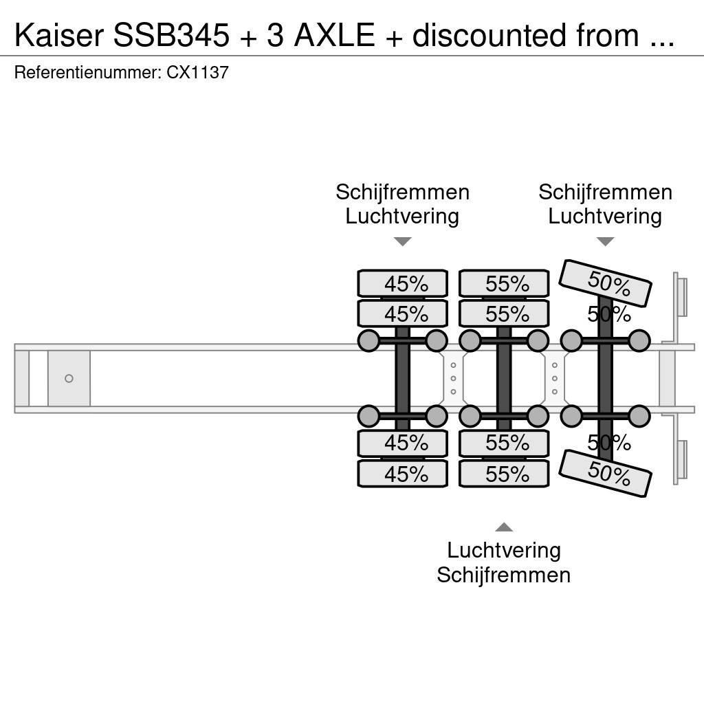 Kaiser SSB345 + 3 AXLE + discounted from 21.750,- Žemo iškrovimo puspriekabės