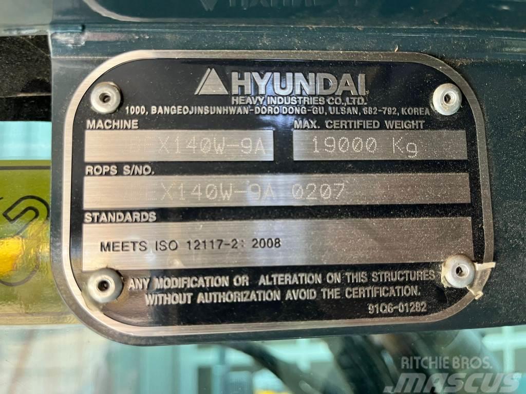 Hyundai Robex 140W-9A | Rototilt R4 Ratiniai ekskavatoriai