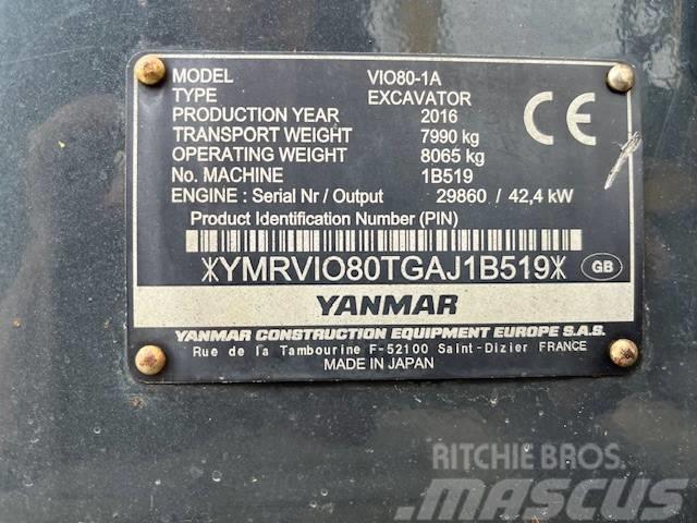 Yanmar Vio80 Vidutinės galios ekskavatoriai 7-12 t