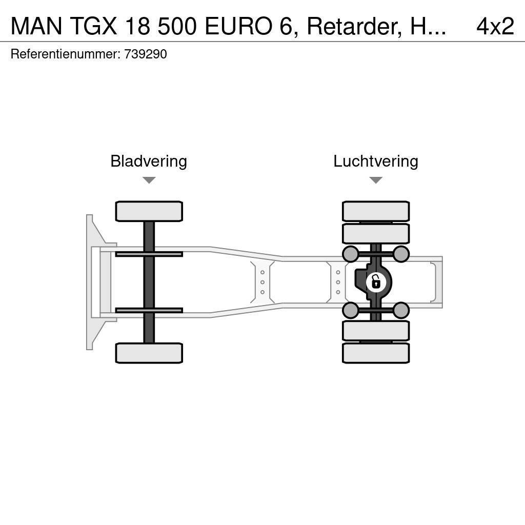 MAN TGX 18 500 EURO 6, Retarder, Hydraulic Naudoti vilkikai