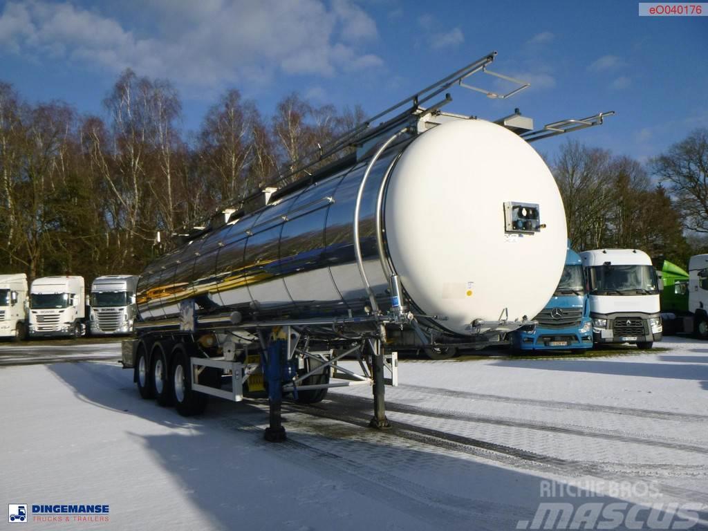 Feldbinder Chemical tank inox L4BH 30 m3 / 1 comp + pump Cisternos puspriekabės