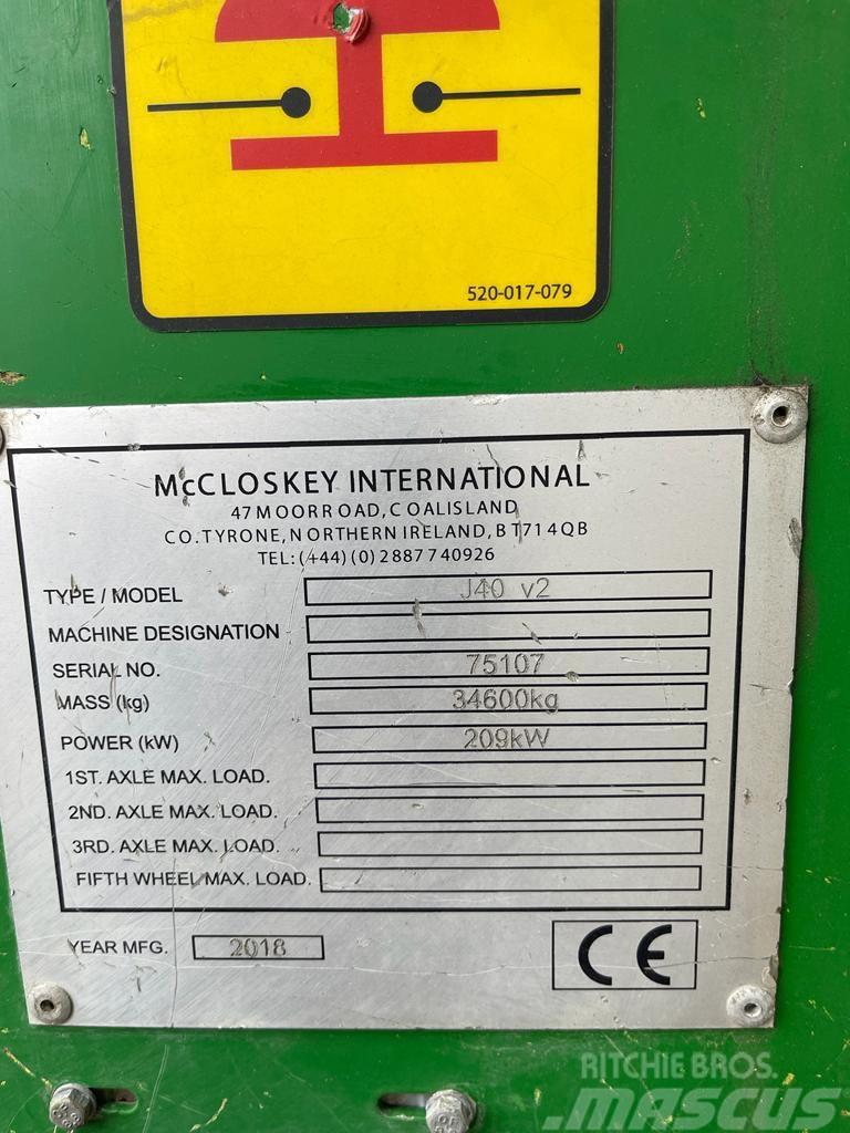 McCloskey J40 v2 Mobilūs smulkintuvai