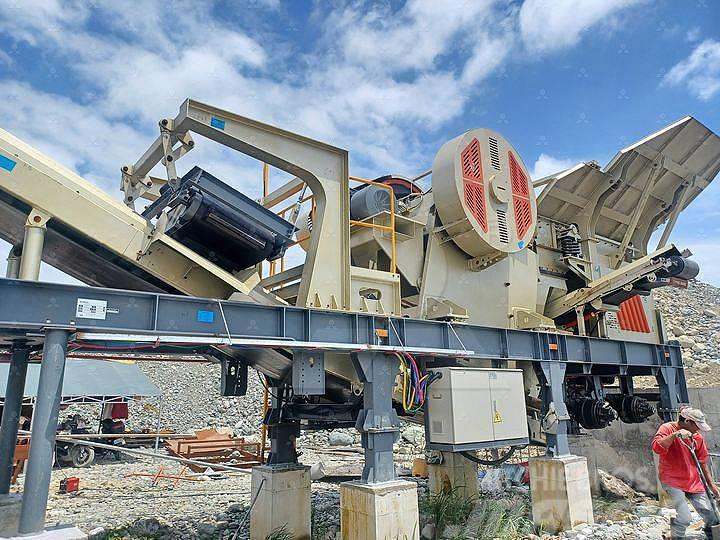 Liming NK75J mobile jaw crusher with cone crusher Mobilūs smulkintuvai