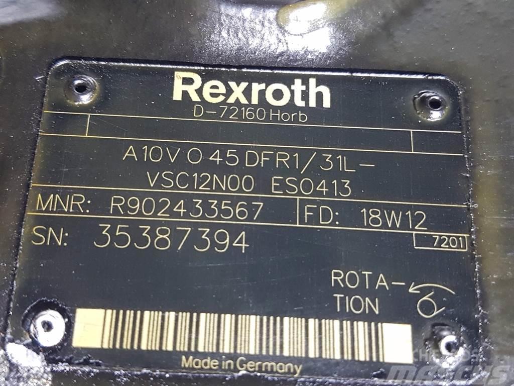 CLAAS TORION-Rexroth A10VO45DFR1/31L-Load sensing pump Hidraulikos įrenginiai