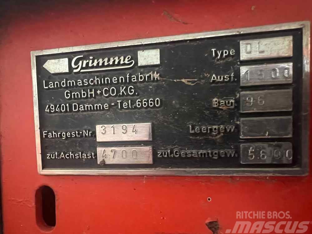 Grimme DL1500 Bulvių kombainai ir ekskavatoriai