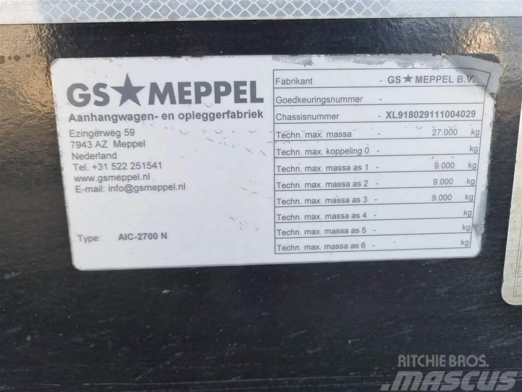 GS Meppel AIC-2700 N container aanhanger Konteinerių priekabos