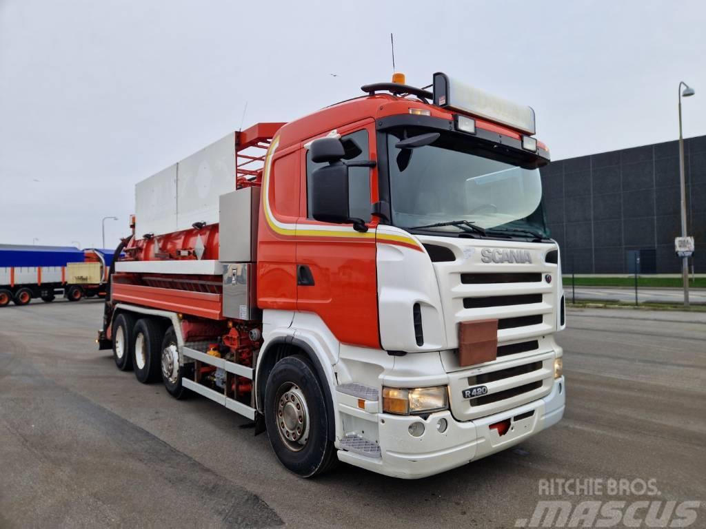 Scania R420 8x2/4 Hvidtved Larsen 12.500 L Combi Cleaner Kombinuotos paskirties / vakuuminiai sunkvežimiai