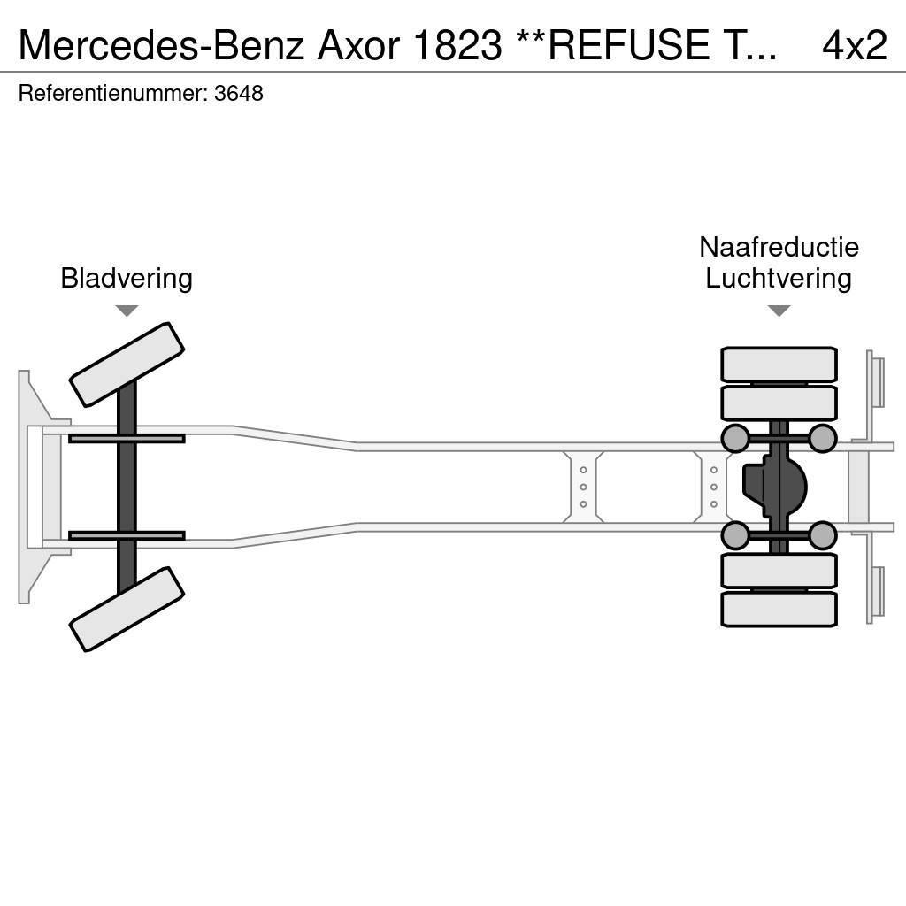 Mercedes-Benz Axor 1823 **REFUSE TRUCK-BENNE ORDURE-MULLWAGEN** Šiukšliavežės