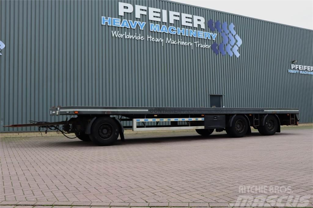 GS AV-2700 P 3 Axel Container Trailer Bortinių sunkvežimių priekabos su nuleidžiamais bortais