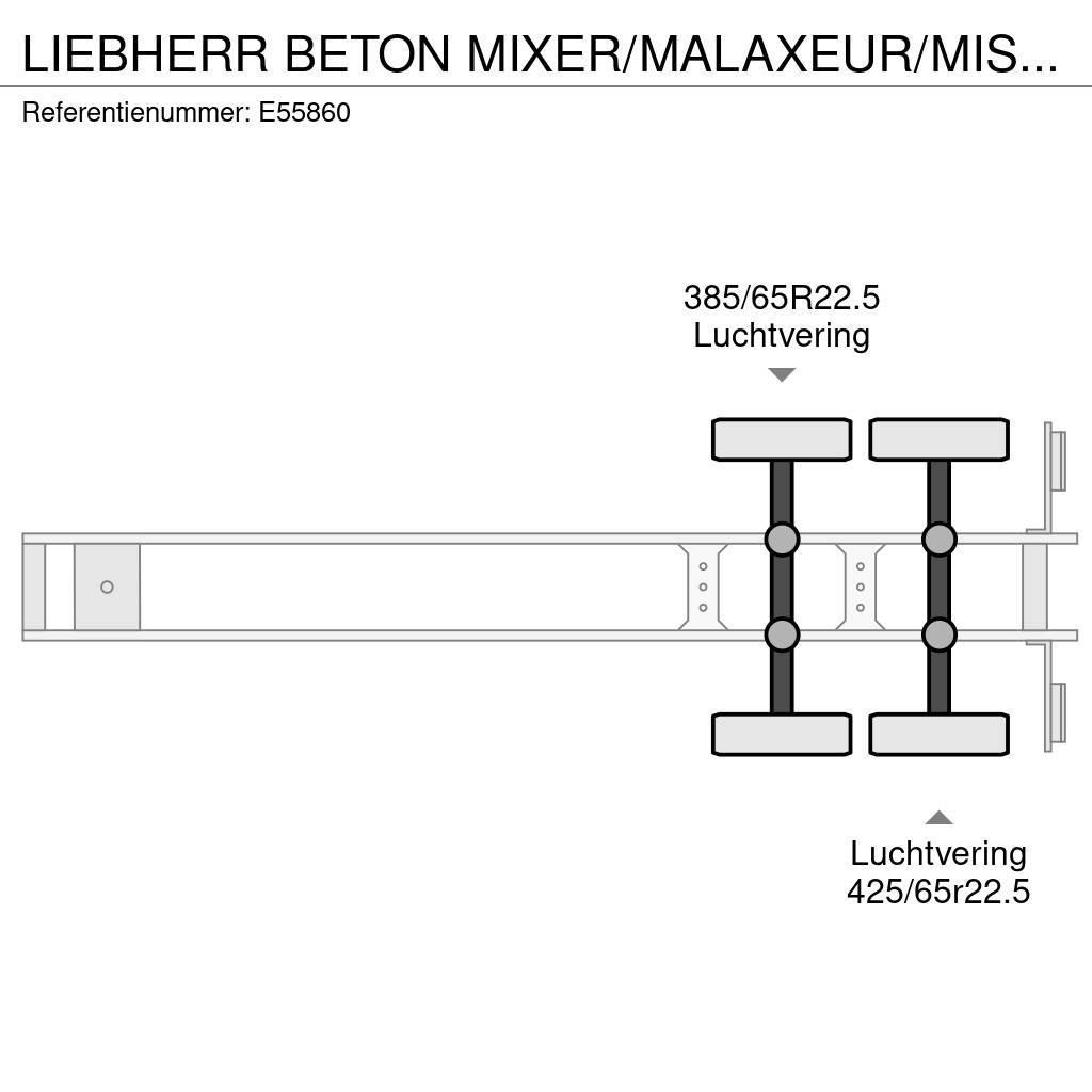 Liebherr BETON MIXER/MALAXEUR/MISCHER 12m³+Motor/Moteur Aux Kitos puspriekabės