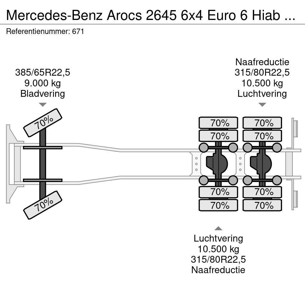 Mercedes-Benz Arocs 2645 6x4 Euro 6 Hiab XS 377 Hipro 7 x Hydr. Visureigiai kranai