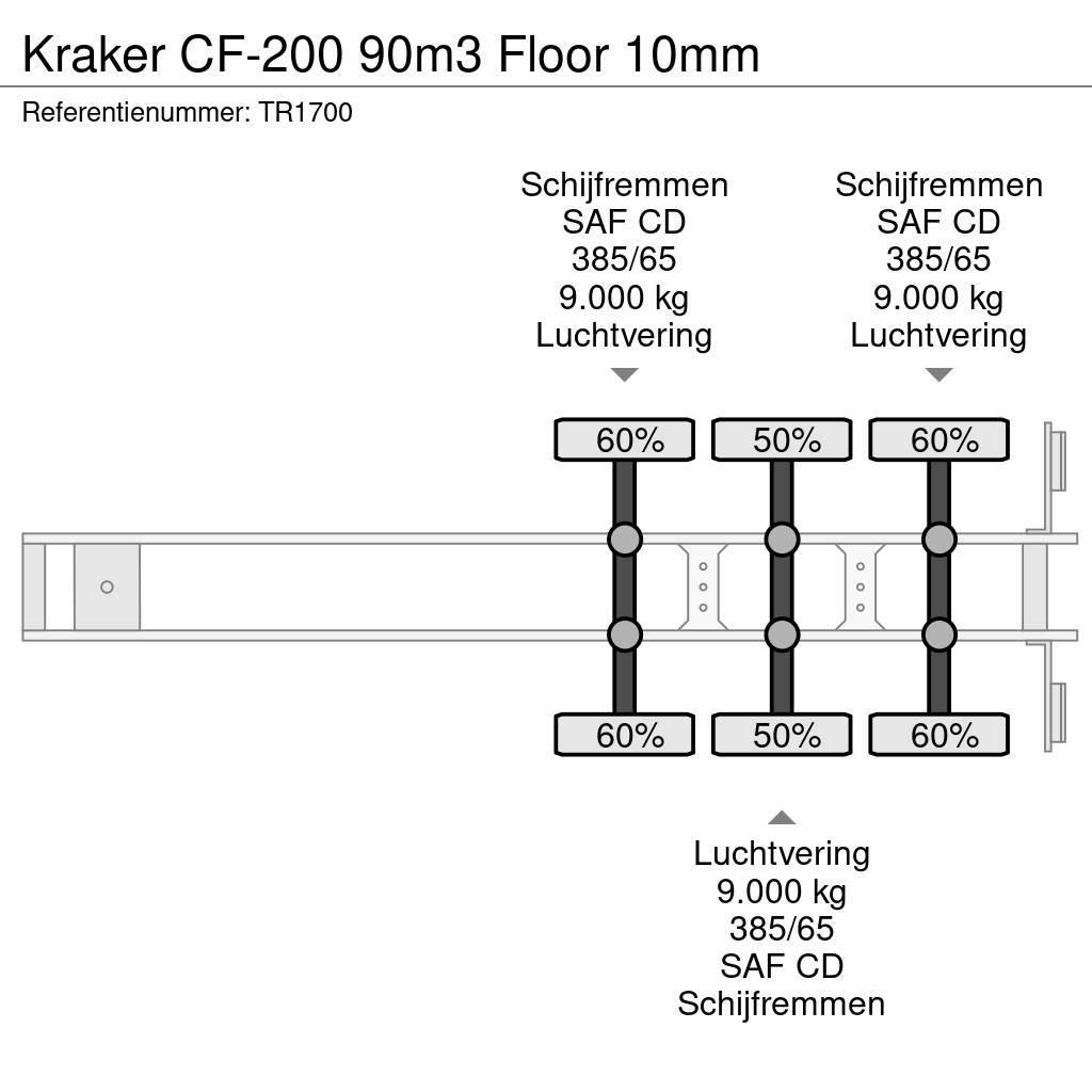 Kraker CF-200 90m3 Floor 10mm Puspriekabės su grindimis