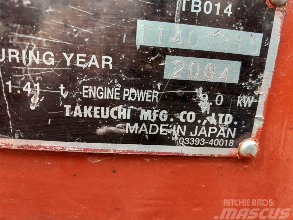 Takeuchi TB014 Mini ekskavatoriai < 7 t